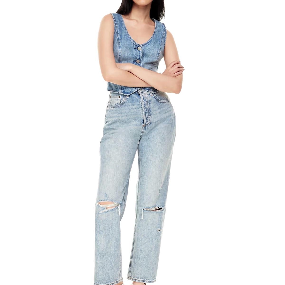 Denim Forum The Joni High Rise Loose 29l